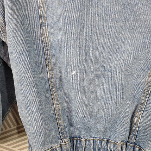 Womens Size Small Denim Jean Jacket Coat button up classic Medium wash casual - Picture 5 of 6